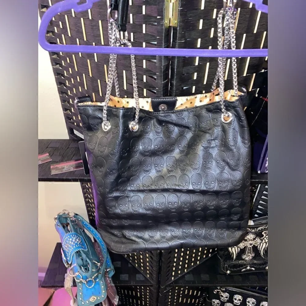 Skull and Crossbones Tote with Bonus Bag (and strap)